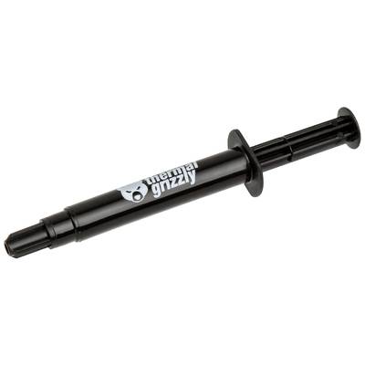 A black syringe with the inscription 'Thermal Grizzly', typically used for applying thermal paste to computer processors.