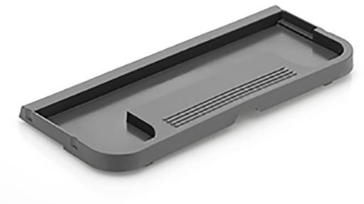 A rectangular, flat plastic tray with raised edges. It is suitable for placing items on.