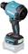 A blue and black Makita cordless impact driver with a brushless motor, set against a white background.