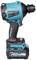 A turquoise-black cordless impact driver by Makita, model XGT 40V max, stands upright.