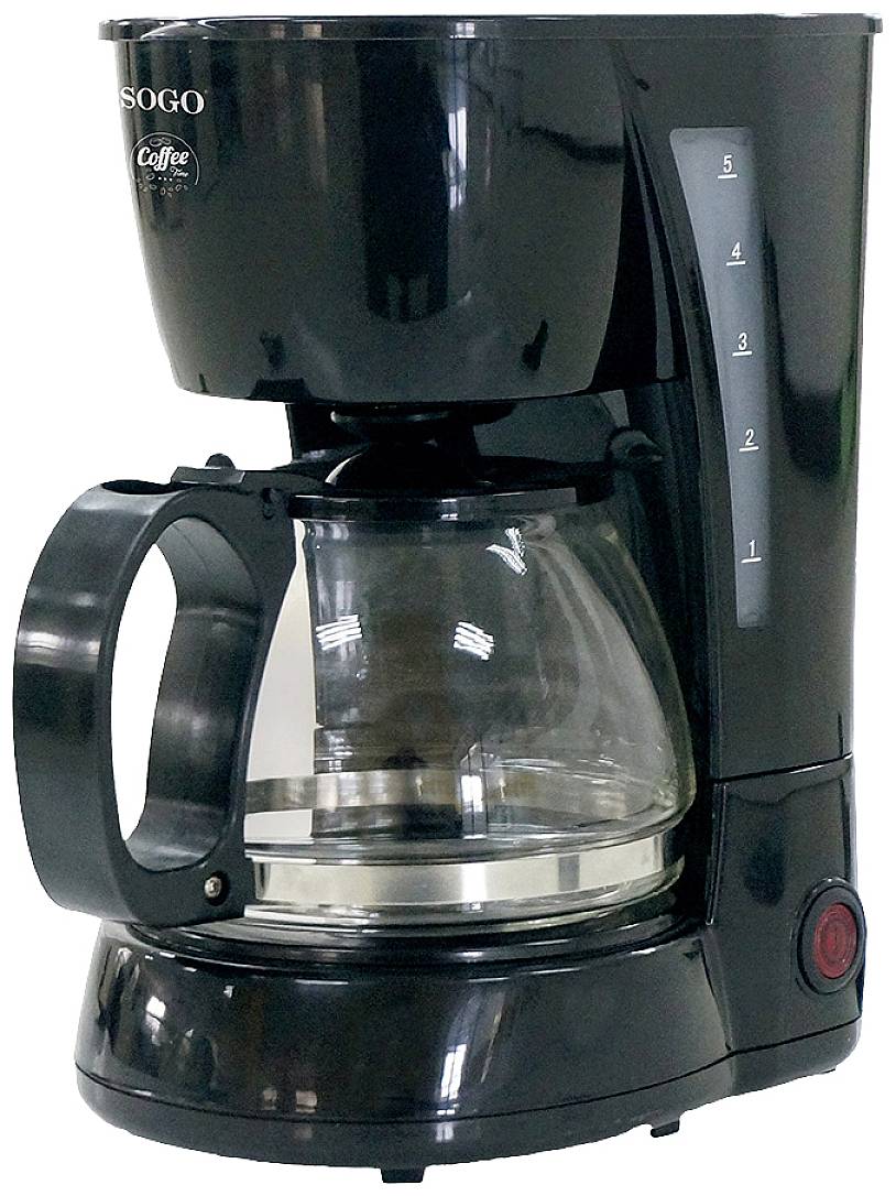 Image of SOGO Human Technology CAF-SS-5655 Coffee maker Black Cup volume=4 Glass jug, Plate warmer