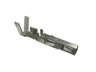 A sculpture made of silver-coloured metal, comprising several flat, rectangular and irregular shapes protruding from a base.