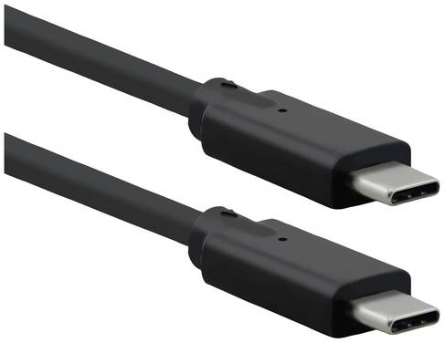 Roline USB cable  USB 3.2 2x 2nd Gen USB-C® plug, USB-C® plug 1.50 m Black Shielded 11.02.9072