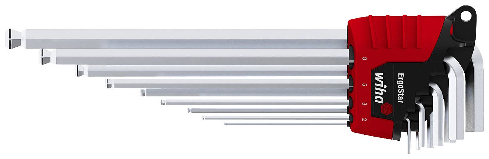 Wiha 43851 Allen Allen key set 1.5 mm, 2 mm, 2.5 mm, 3 mm, 4 mm, 5 mm, 6 mm, 8 mm, 10 mm 9-piece