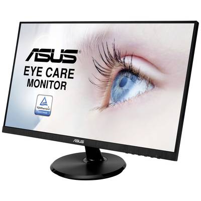 A monitor with the inscription 'ASUS Eye Care Monitor' displays a close-up of an eye. TÜV-certified Eye Care logo is visible.