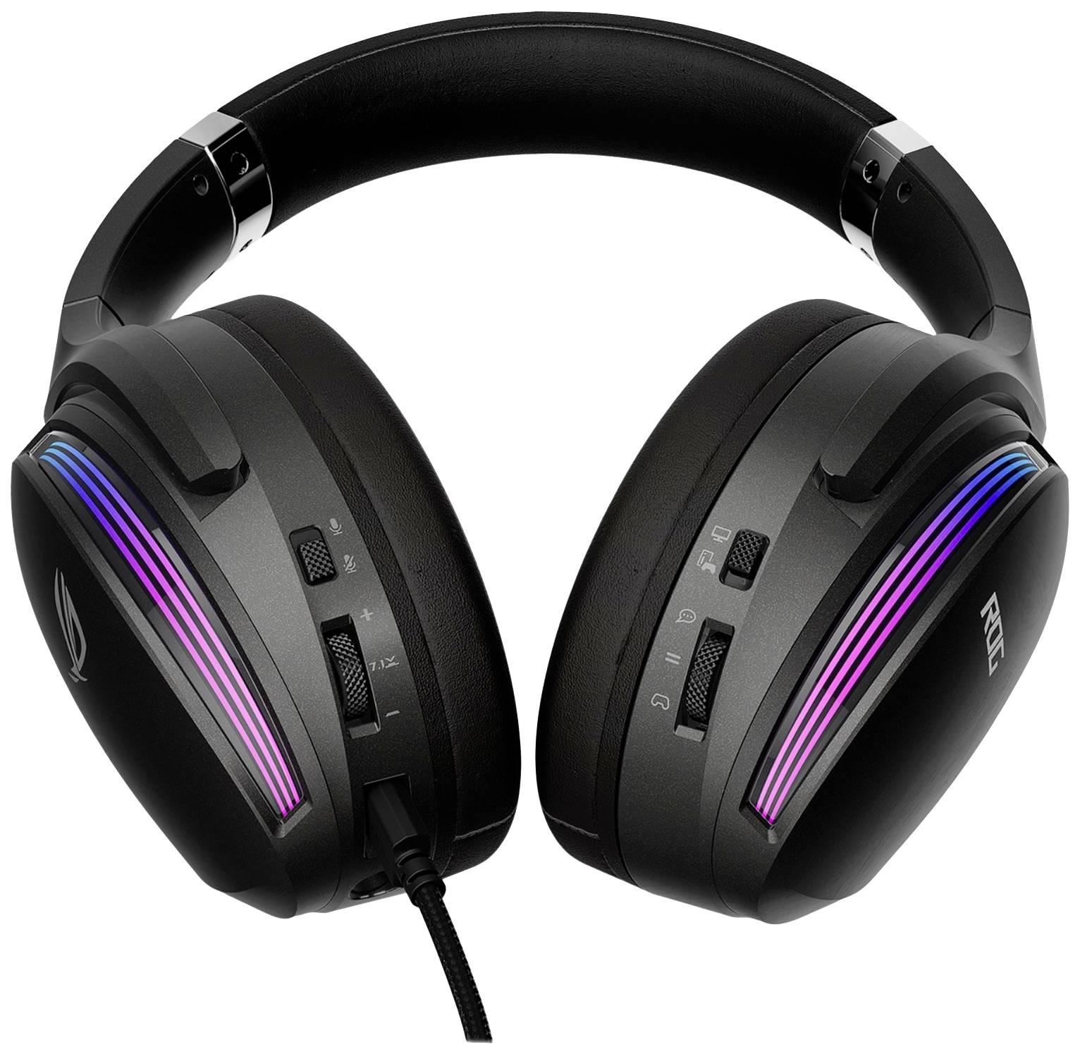 Asus ROG Fusion II 500 Over-ear headset Corded (1075100) 7.1 Surround Black Microphone noise cancelling, Noise cancellin-4