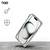 'Smartphone with a transparent protective case that uses D3O technology, offers key and shield protection symbols.'