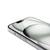 A modern smartphone with rounded edges and a glossy screen displays an abstract, blurred design pattern.