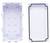 White, rectangular plastic housing halves, one side open, the other closed. Use: Protection and covering of electrical components.