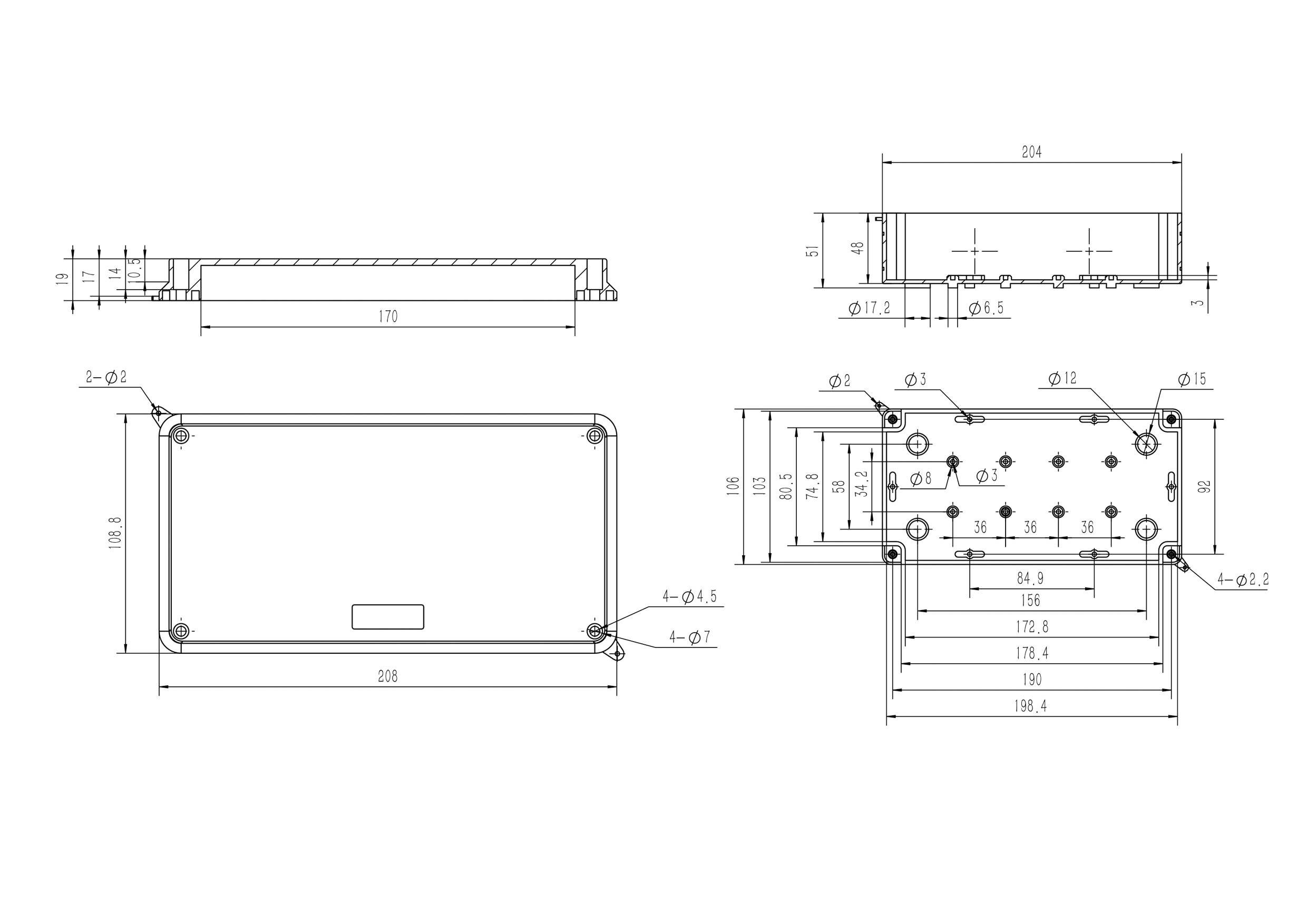 TRU COMPONENTS TC-RA 200x100x70 TC-10239052 Fitting bracket ABS plastic White 1 pc(s)-4