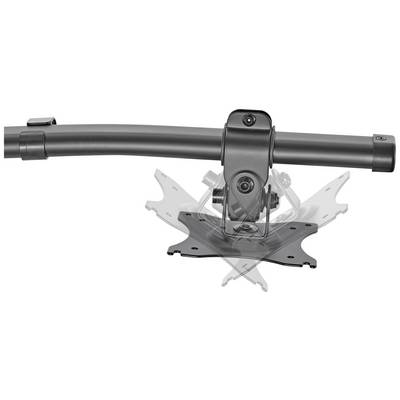 An adjustable monitor mount arm with attachment clamps that allows flexible positioning of the screen.