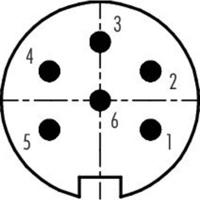 'Diagram of a 6-pin DIN plug' shows the arrangement of pins, numbered from 1 to 6, in a circular pattern.