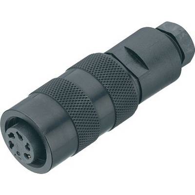 Black, cylindrical plug with grooves for better grip. Several round socket slots are visible on the front.
