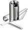 Metal blades of a mixer with double blades, suitable for chopping and mixing food.