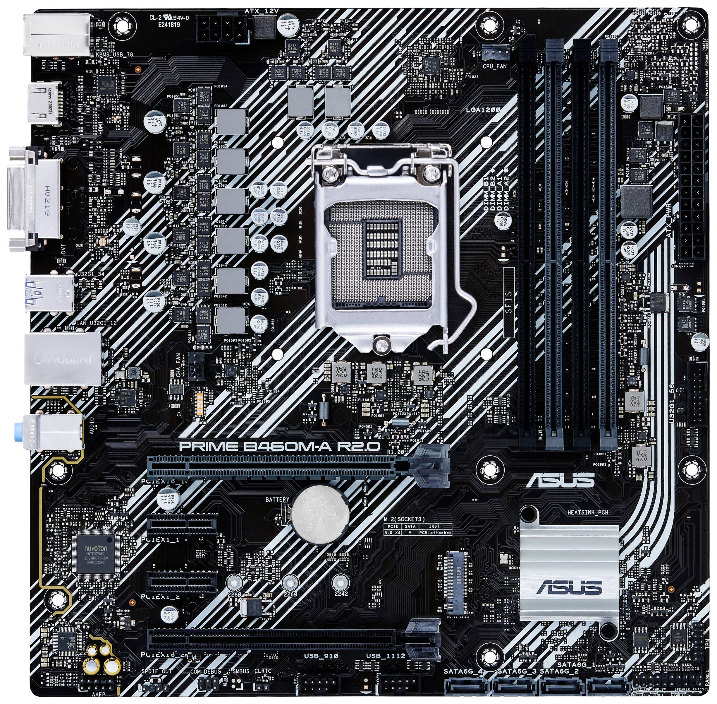 Asus PRIME B460M-A R2.0 Motherboard PC base Intel® 1200 Form factor (details) ATX Motherboard chipset Intel® H470-0