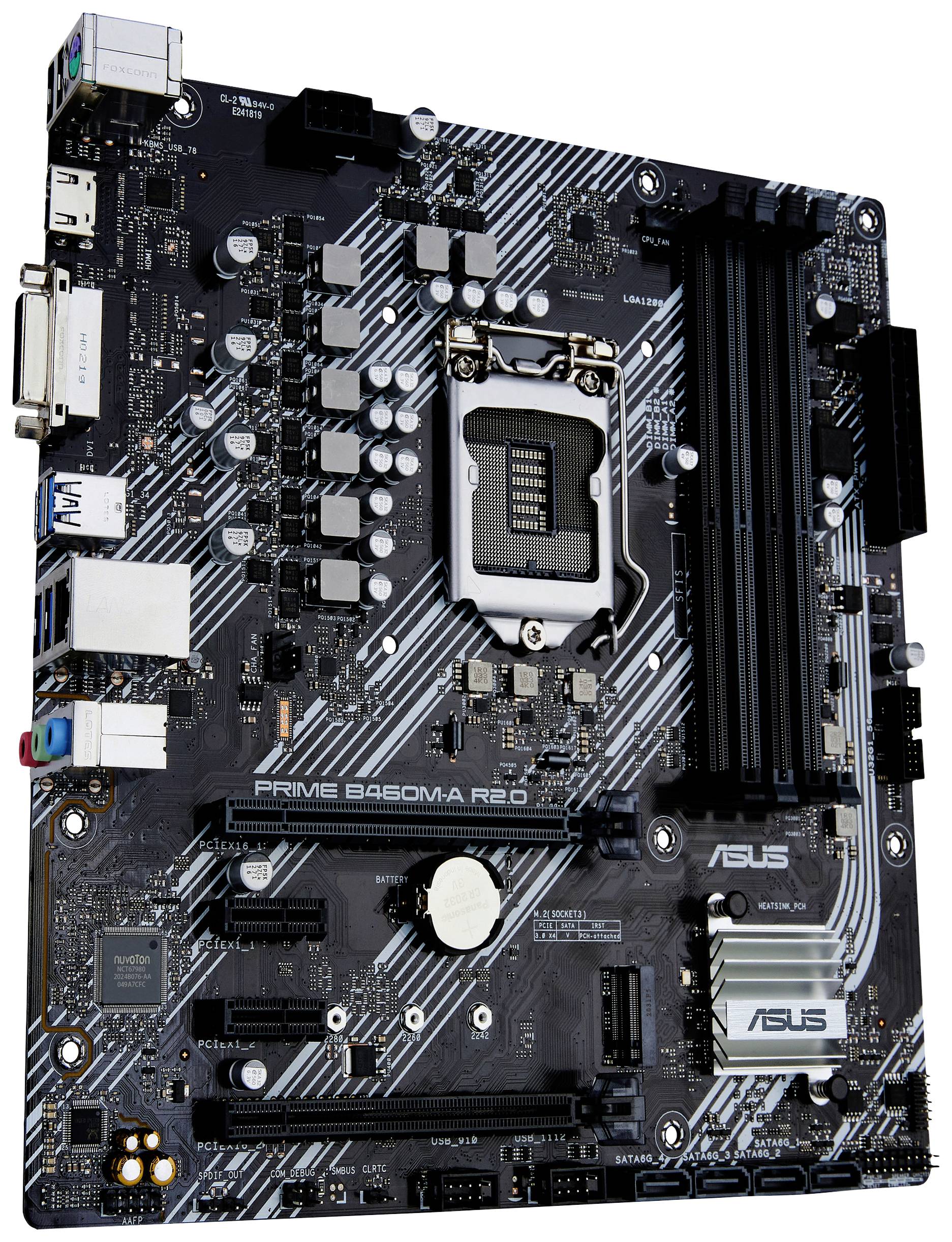 Asus PRIME B460M-A R2.0 Motherboard PC base Intel® 1200 Form factor (details) ATX Motherboard chipset Intel® H470-2