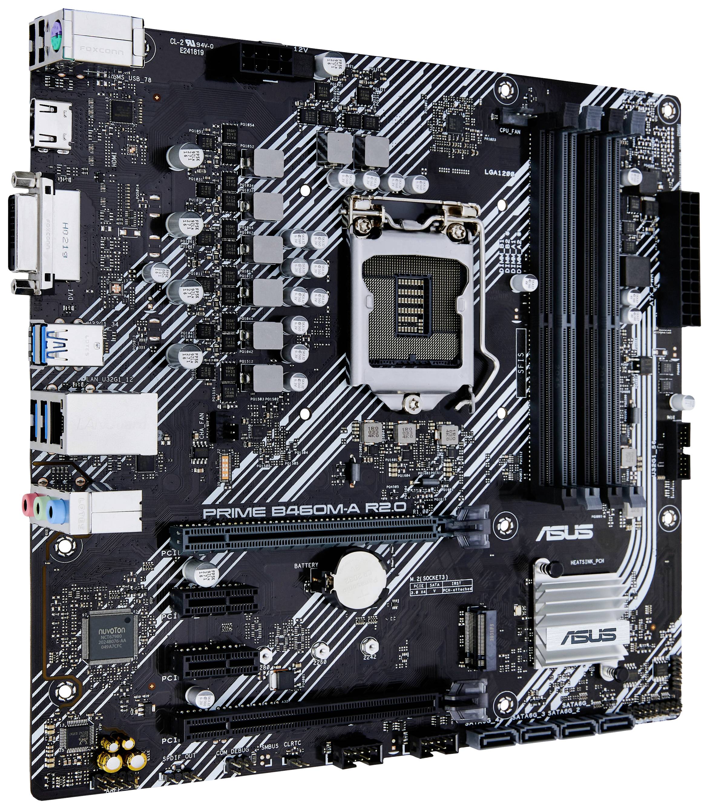 Asus PRIME B460M-A R2.0 Motherboard PC base Intel® 1200 Form factor (details) ATX Motherboard chipset Intel® H470-5
