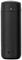 Black cylindrical thermal flask with USB port on the bottom side and a small arrow on the lid.