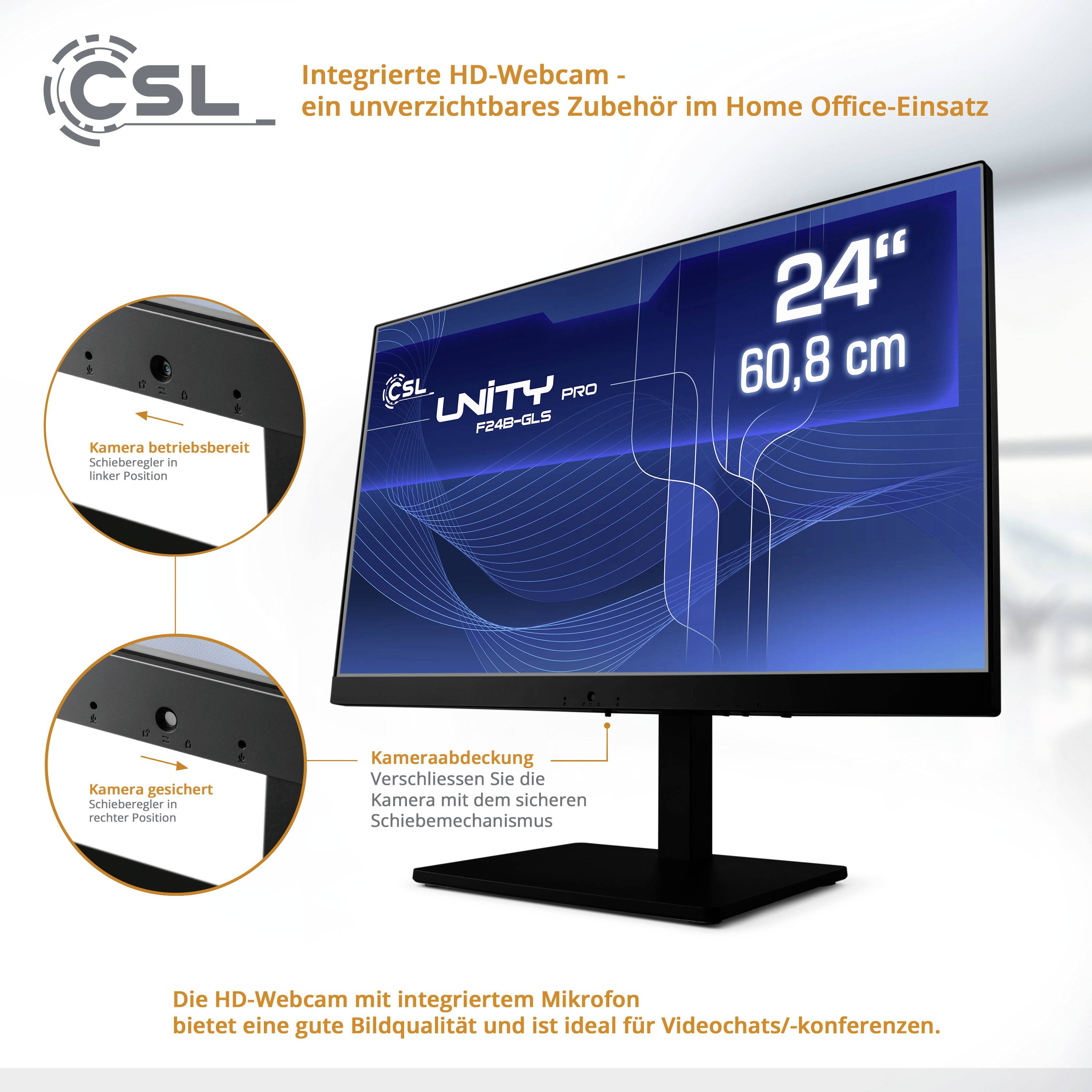 CSL Computer All-in-one PC Unity PRO F24B-GLS 60.5 cm (23.8 inch) Full HD Intel® Celeron® N4120 2.6 GHz 16 GB RAM 512 GB-4