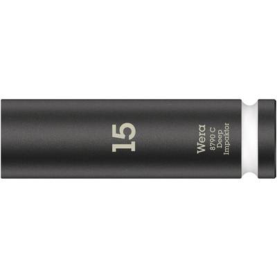 A Wera 8790 C Deep Impaktor socket, size 15, black, for professional applications in fastening technology.