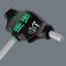 Black T-handle hex key screwdriver with green symbols, Wera brand. Model number 454 HF Hex-Plus, size 8.0 x 100, code 023457.