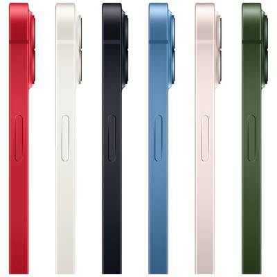 Five smartphones in red, white, black, blue and green, lined up side by side, shown from the side to emphasise their slim profiles.