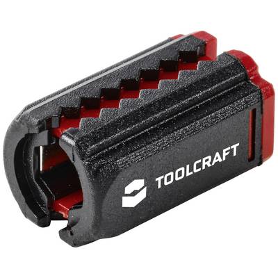 Cable cutters with an ergonomic design and 'TOOLCRAFT' printed on the side. Black housing with red details.
