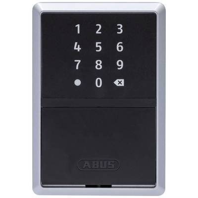 'ABUS' combination lock with a digital keypad. The upper half displays digits and buttons, while the lower half has a cover.