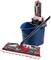 Mop Set with red and black mop and blue bucket. Mop being cleaned in the bucket. 'Vileda' brand name visible.