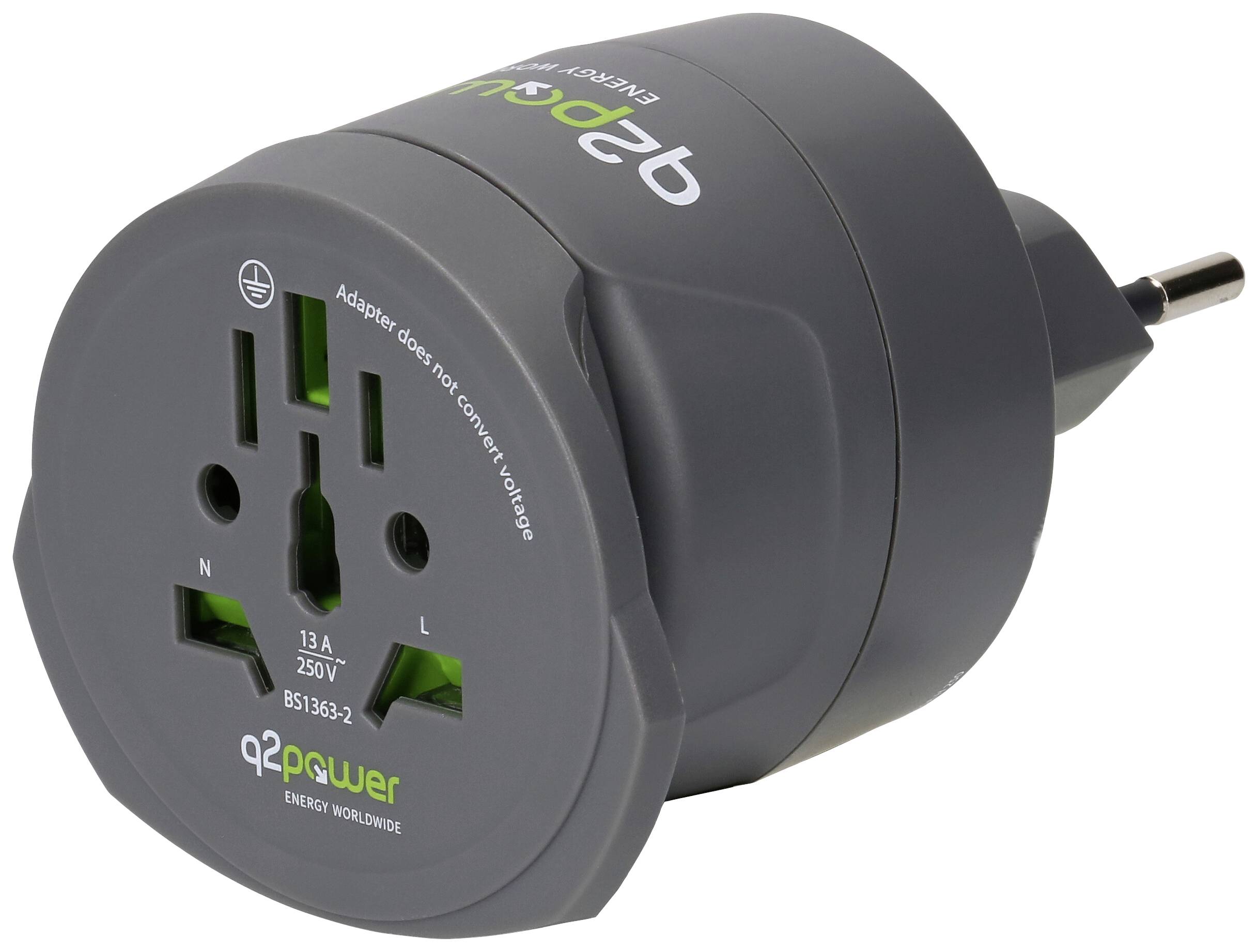 Image of Q2 Power q2-1.300100-TH Travel adapter