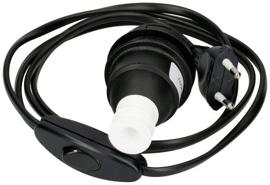 Max Hauri 111816 Bulb holder  E-27  230 V  + EU plug