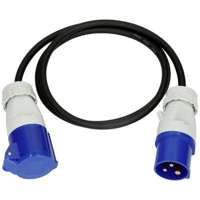 Image of maxCamp 163894 Current Cable extension Blue, Black 1.5 m H07RN-F 3G 1,5 mm² Oil-resistant, UV-resistant, Acid-resistant