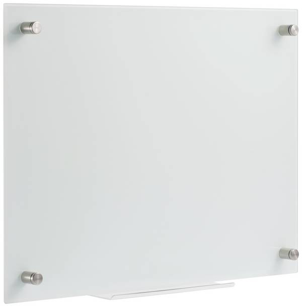 SpeaKa Professional Glass board (magnetic) SP-BWM-200 (W x H) 600 mm x 450 mm White Smooth Incl. tray