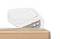 Transparent safety knife cutting packaging material on a cardboard box. Suitable for precise and safe cutting.