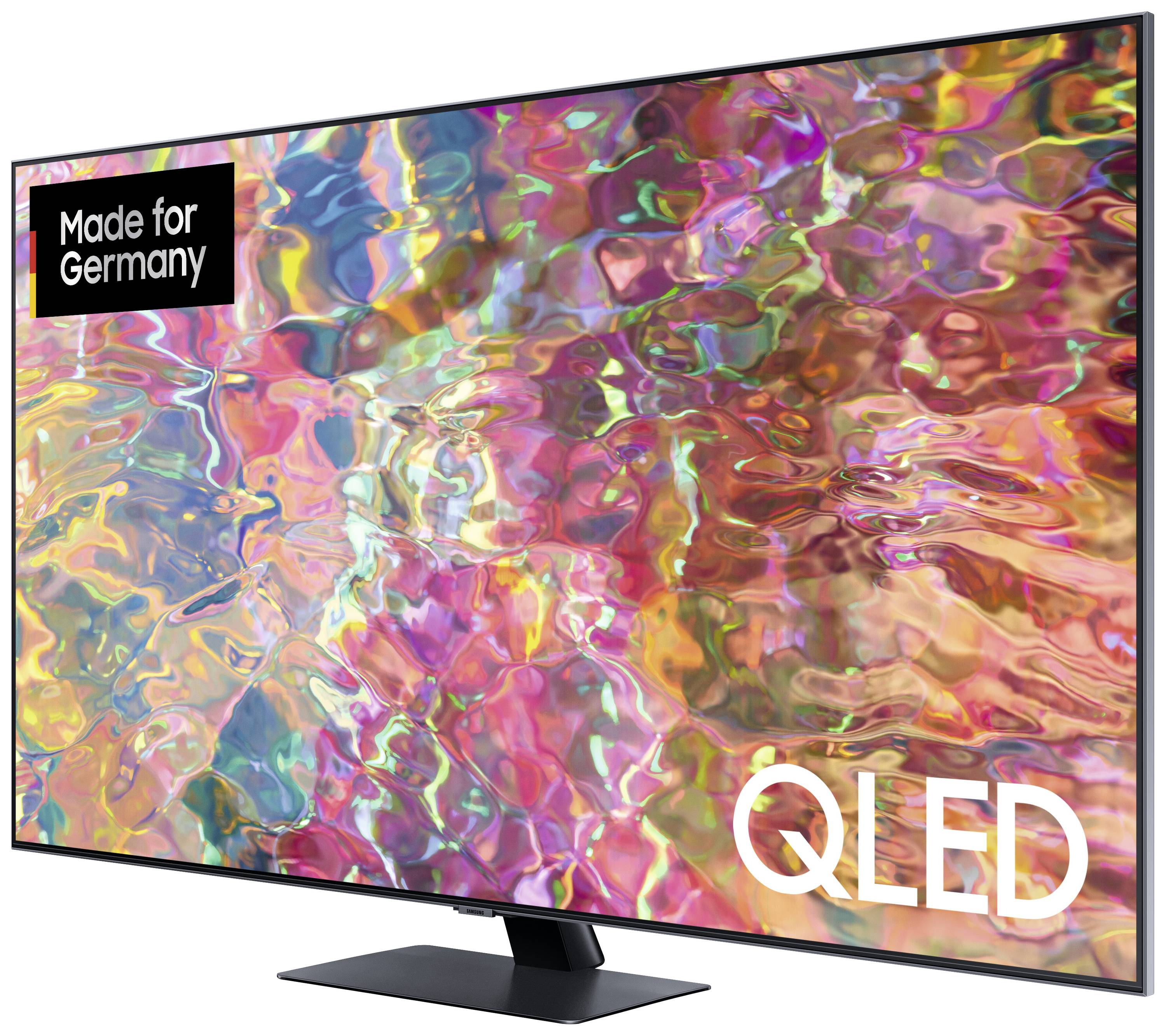 Samsung GQ75Q80B QLED TV 189 cm 75 inch EEC G (A - G) DVB-T2, DVB-C, DVB-S2, UHD, Smart TV, Wi-Fi, PVR ready, CI+ Silver-1