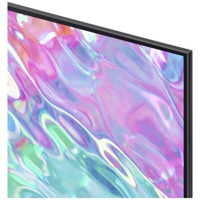 Abstract Art: A blend of luminous colours like pink, blue and green, which flow into each other and create movement.