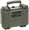 A grey, robust suitcase with an 'Explorer Cases' logo on the front. The suitcase has a handle for easy transportation.
