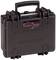 Black, robust suitcase with a carry handle, rounded corners and the 'Explorer Cases' logo on the front.