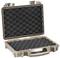 Open foam-padded plastic case in beige, ideal for securely transporting delicate items.