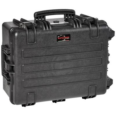 Black, sturdy case with handles and locks, suitable for the secure transportation of delicate equipment.