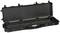Black, open hard-shell case without contents, suitable for transporting and protecting fragile or delicate items.
