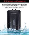 Waterproof power bank with 10000mAh, 18W