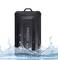 Waterproof, shock-resistant power bank with the 'PROUSER' logo, surrounded by splashing water.