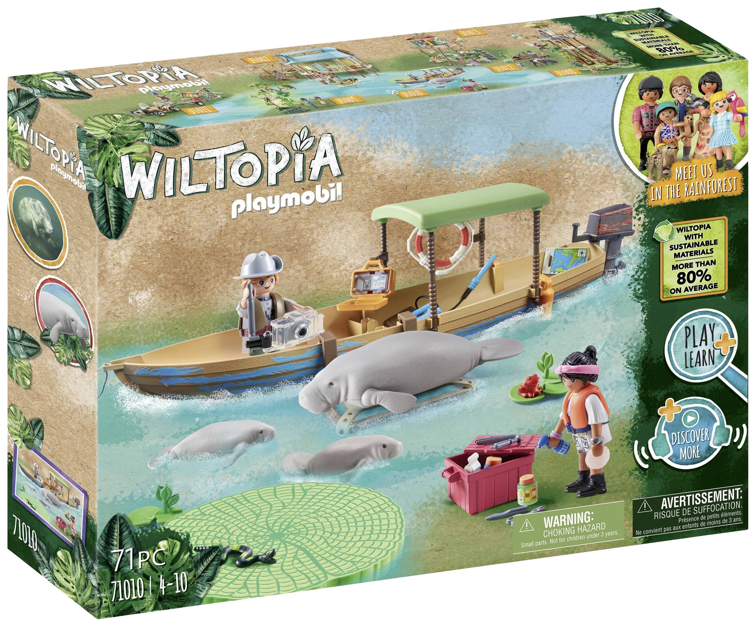 Image of Playmobil® Wiltopia Boat trip to the manatees 71010