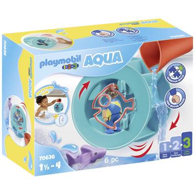 Image of Playmobil® 123 AQUA Water swirl wheel with baby shark 70636