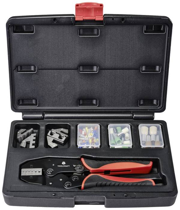 TOOLCRAFT  TO-7703463 Crimper set 83-piece Ferrules 0.5 up to 35 mm² Incl. ferrule set and case, incl. exchangeable crimp insets