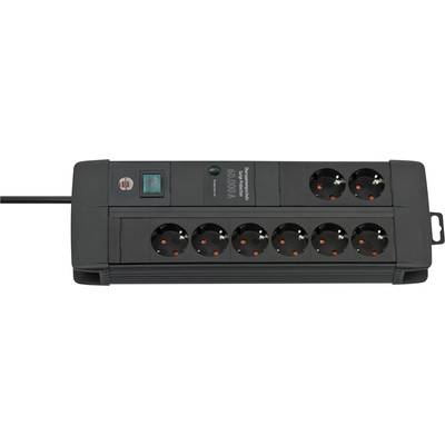 Image of Brennenstuhl 1256000678 Surge protection power strip Black PG connector 1 pc(s)