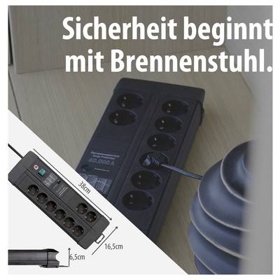 Brennenstuhl 1256000698 Surge protection power strip Black PG connector 1 pc(s)-6