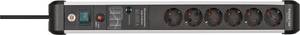 Brennenstuhl 1391010600 Surge protection power strip  Aluminium (anodised), Black PG connector 1 pc(s)