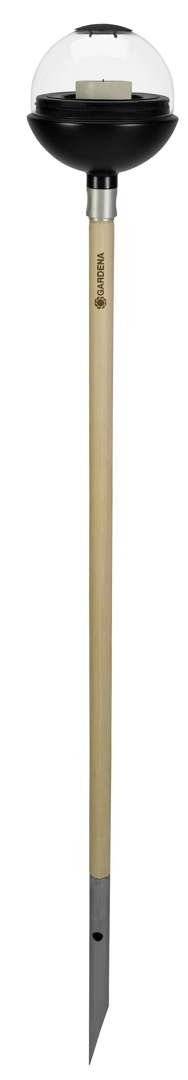 Long wooden pole with a measuring probe at the top. Used for soil investigation.